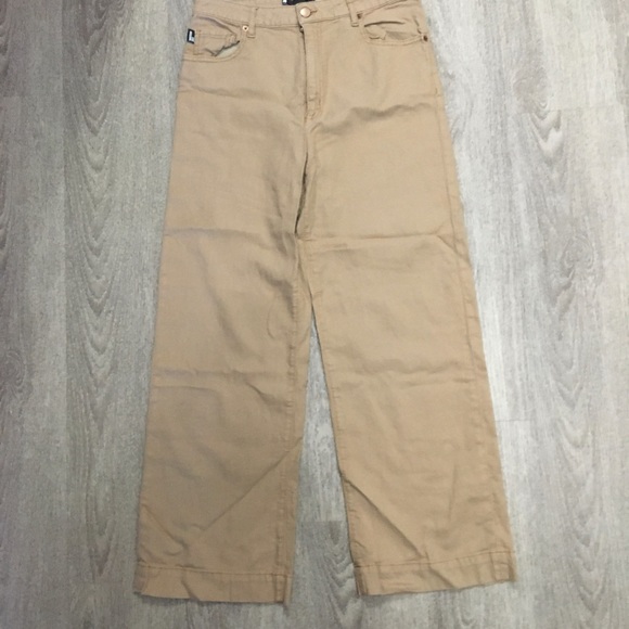 Straight Legged Tanned Moschino Cotton Twill Pants - Picture 2 of 7